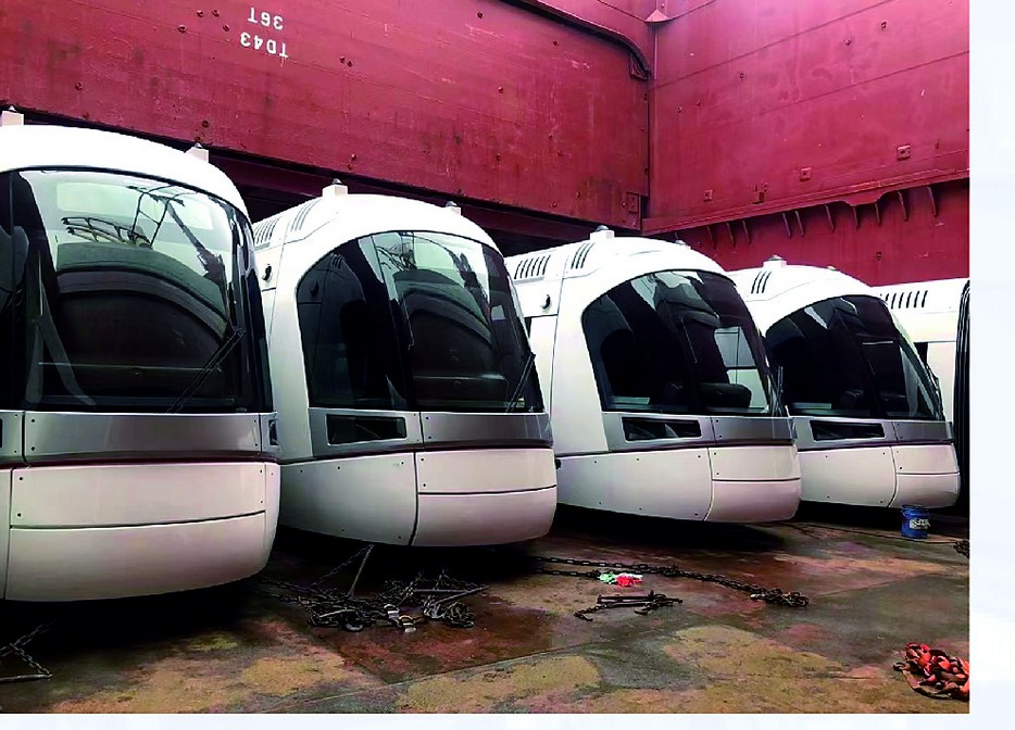 120 light rail vehicles to Israel project cargo